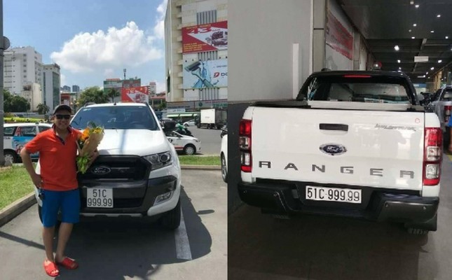 Chủ nhân Ford Ranger bấm được biển số siêu khủng 'ngũ quý 9' ảnh 1