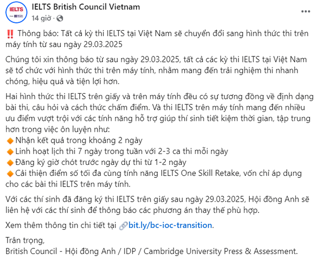 Thi IELTS trên máy tính: Những điểm quan trọng thí sinh cần lưu ý ảnh 1