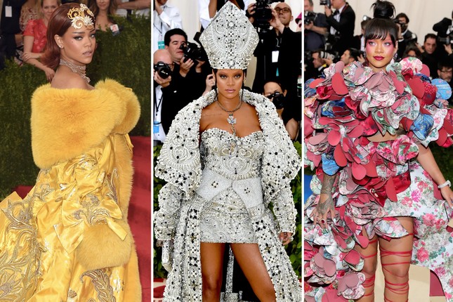 Rihanna gây sốt tại Met Gala 2025: Mẹ bầu chiếm trọn spotlight thảm xanh ảnh 1