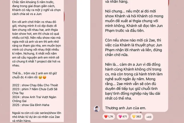 Gia Đình Haha: Tình bạn hơn một thập kỷ đáng ngưỡng mộ của Jun Phạm - Duy Khánh ảnh 2