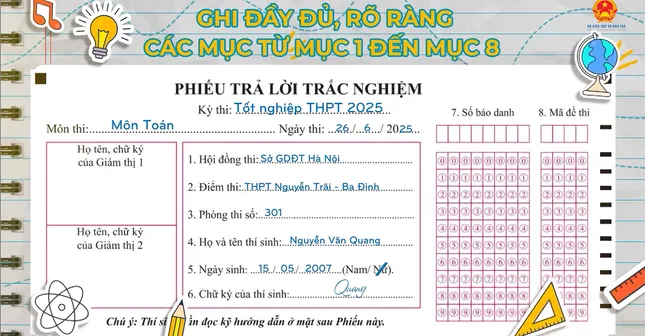 Thi tốt nghiệp THPT 2025: Cách tô phiếu làm bài chuẩn xác, tránh mất điểm oan ảnh 2