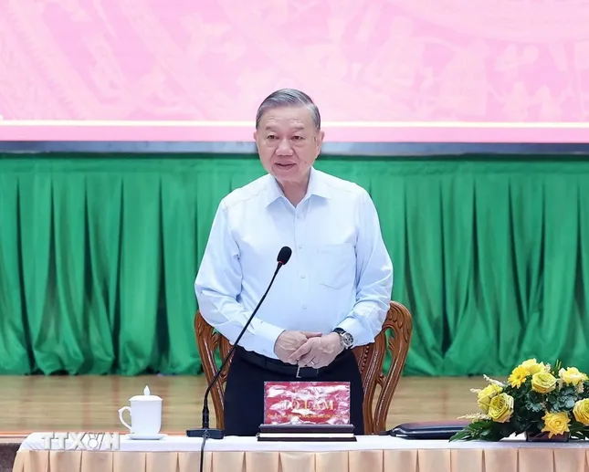 Tổng Bí thư Tô Lâm làm việc với Tỉnh ủy Bến Tre, Trà Vinh và Vĩnh Long ảnh 2