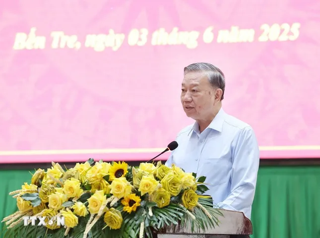 Tổng Bí thư Tô Lâm làm việc với Tỉnh ủy Bến Tre, Trà Vinh và Vĩnh Long ảnh 3