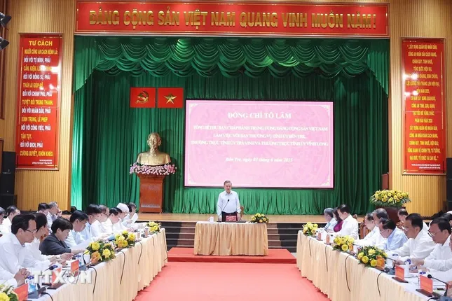 Tổng Bí thư Tô Lâm làm việc với Tỉnh ủy Bến Tre, Trà Vinh và Vĩnh Long ảnh 5