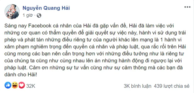 Tranh cãi việc cộng đồng mạng nhiệt tình “bão like” cho hacker “bóc phốt” Quang Hải ảnh 2