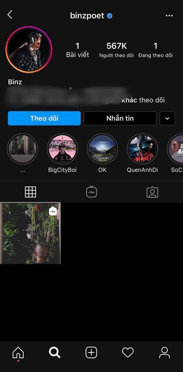 Giữa tin đồn hẹn hò Châu Bùi, Binz bỗng xóa sạch Instagram ngoại trừ một post đầy ẩn ý ảnh 1