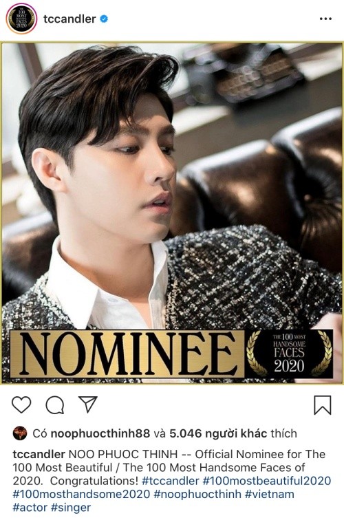 Noo Phước Thịnh bất ngờ được đề cử vào Top 100 Gương mặt đẹp nhất thế giới ảnh 1