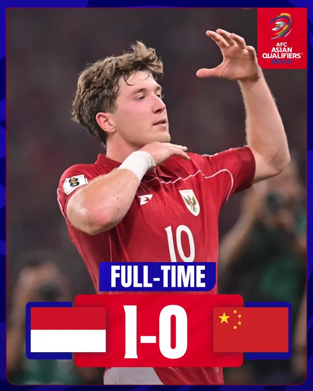 Đánh bại Trung Quốc, Indonesia tiến gần vòng loại 4 World Cup 2026 ảnh 1