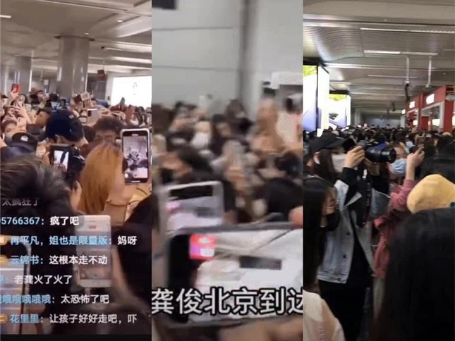 Mỹ nam “Sơn Hà Lệnh” Cung Tuấn hoang mang khi bị fan vây kín ở sân bay ảnh 2