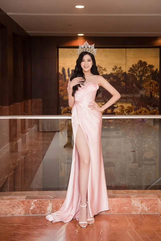 Cùng một thiết kế, Hoa hậu Đỗ Thị Hà - Á hậu Thùy Dung - Ngọc Trinh, ai mặc đẹp hơn? ảnh 7