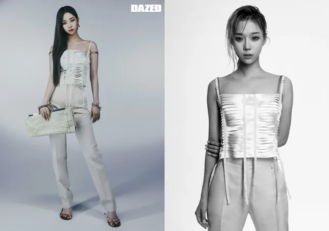 aespa tung bộ ảnh từng thành viên trên DAZED Hàn, netizen “cạn lời” vì các cô gái toàn mặc lại đồ của nhau ảnh 5