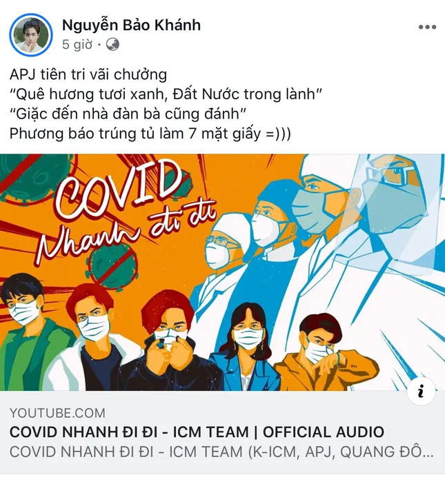 K-ICM chỉ ra đề thi môn Văn đã được “tiên tri” trong ca khúc “COVID Nhanh Đi Đi“ ảnh 1