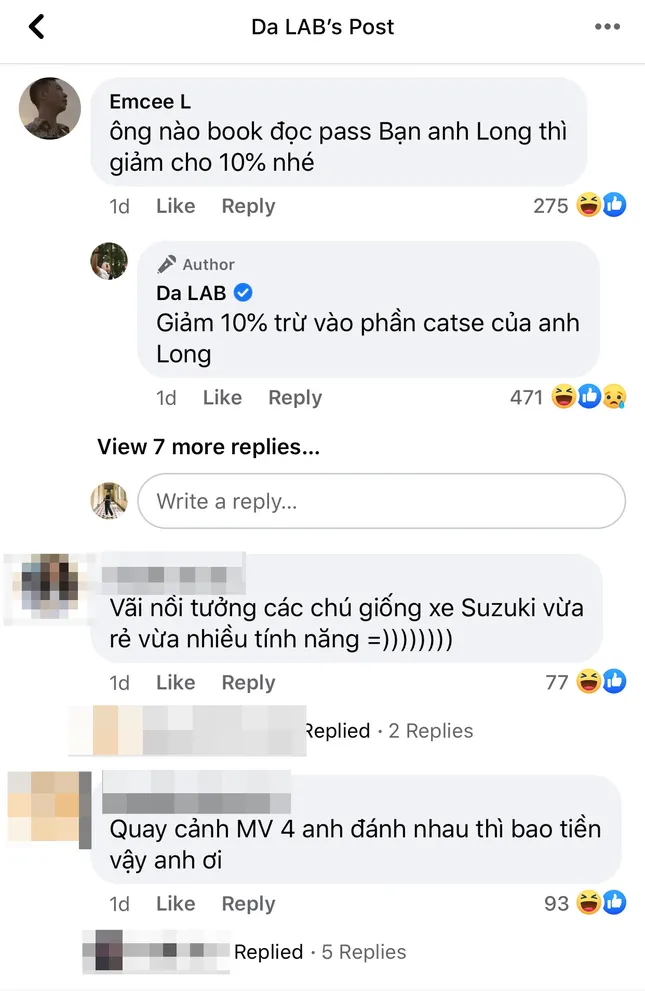 Da LAB tung bảng giá đi diễn nhưng chẳng ai vào hỏi, chỉ toàn bình luận “lầy lội” của fan ảnh 2