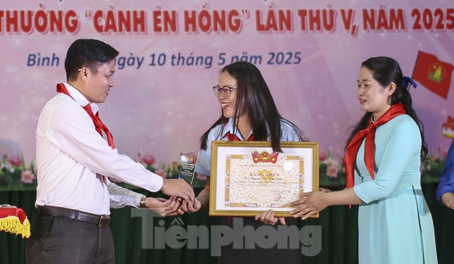 Bình Định trao giải thưởng &apos;Cánh én hồng&apos; cho giáo viên Tổng phụ trách Đội tiêu biểu ảnh 3