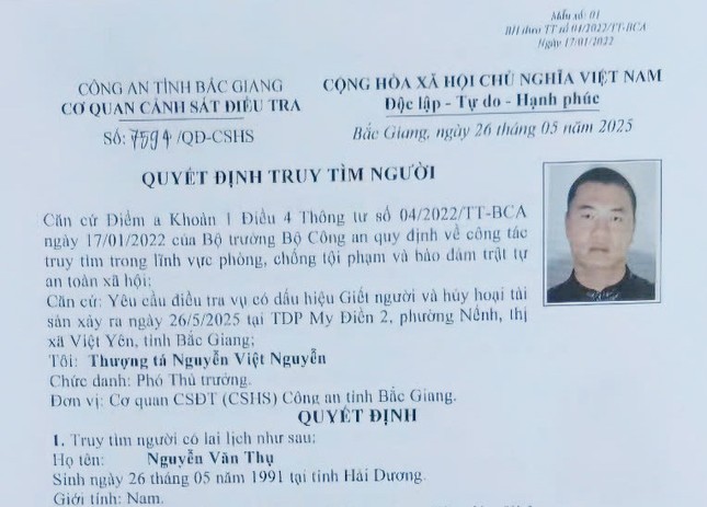 Công an truy tìm nghi phạm phóng hỏa loạt ki ốt ở Bắc Giang ảnh 1