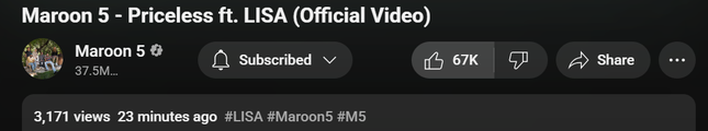 Maroon 5 tung MV "Priceless", Lisa - Adam Levine làm khán giả ngỡ như Ông bà Smith ảnh 1