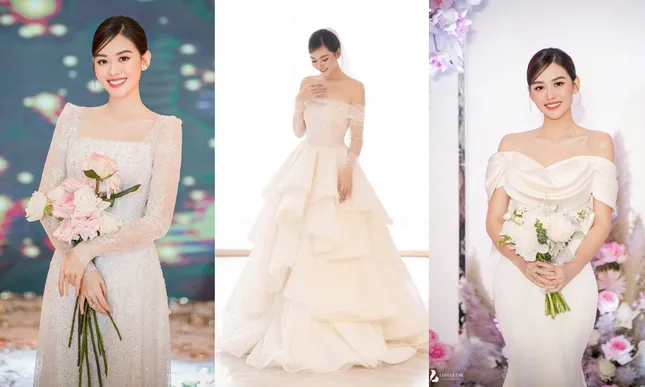Ngắm 3 mẫu váy cưới của Á hậu Tường San: Lộng lẫy như công chúa, dịu dàng như tiểu thư ảnh 6
