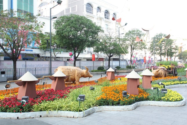 Đường hoa Nguyễn Huệ mở cửa đón khách từ sáng 10/2, yêu cầu không bỏ khẩu trang chụp hình, selfie ảnh 10