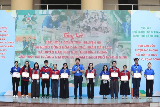 Tuổi trẻ Sư phạm ghi dấu ấn mùa hè tình nguyện trên địa bàn quốc tế, biển đảo ảnh 4