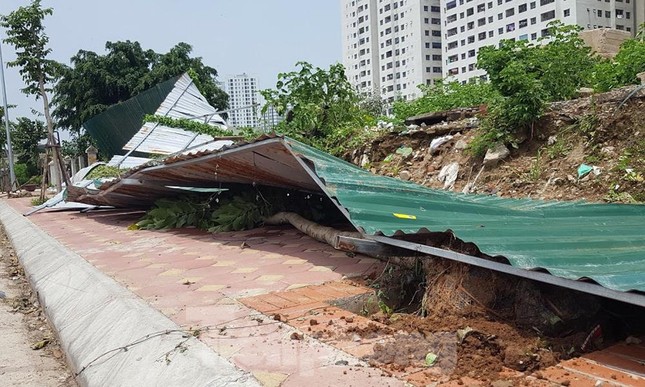 Xôn xao loạt cây xanh bật gốc lộ nguyên vỏ bọc rễ sau mưa dông ở Linh Đàm ảnh 7