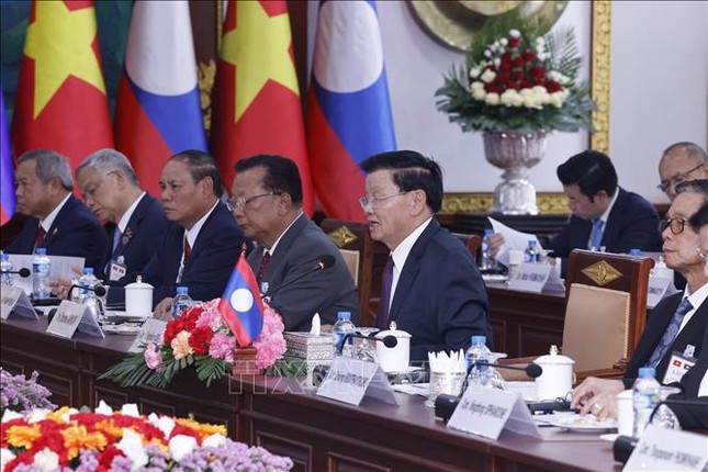 Lễ đón chính thức Chủ tịch nước Lương Cường thăm cấp Nhà nước đến Lào ảnh 9