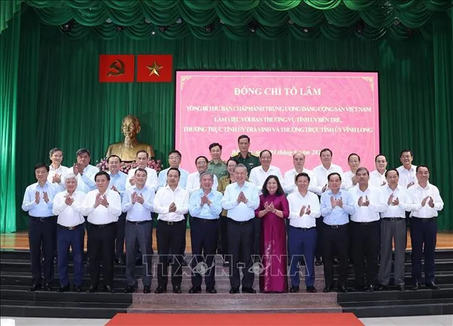 Tổng Bí thư Tô Lâm làm việc với Tỉnh ủy Bến Tre, Trà Vinh và Vĩnh Long ảnh 8