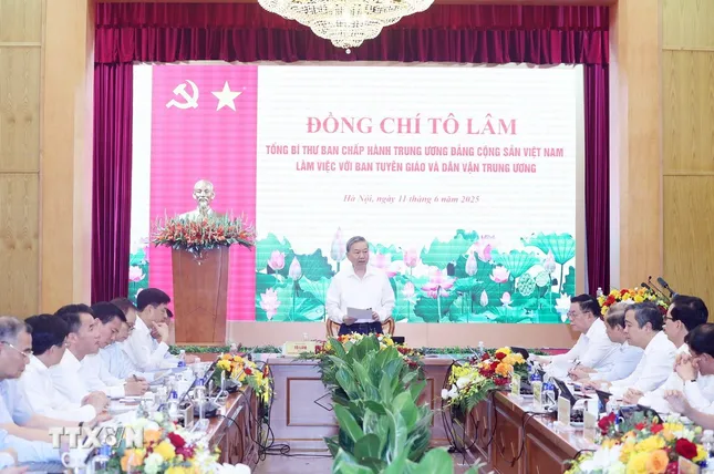 Tổng Bí thư Tô Lâm làm việc với Ban Tuyên giáo và Dân vận Trung ương ảnh 7