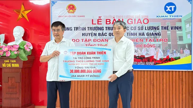 Tập đoàn Xuân Thiện bàn giao ngôi trường 30 tỷ đồng cho học sinh Hà Giang ảnh 1