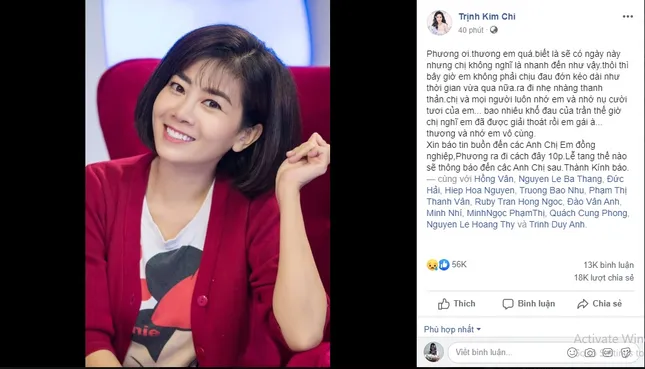 Sao Việt bàng hoàng nghe tin Mai Phương ra đi mãi mãi ảnh 1