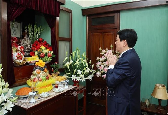 Chủ tịch nước Lương Cường thăm Khu di tích Chủ tịch Hồ Chí Minh ảnh 2