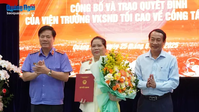 Bản tin 8H: Viện Kiểm sát nhân dân tỉnh Quảng Ngãi có nữ viện trưởng ảnh 1