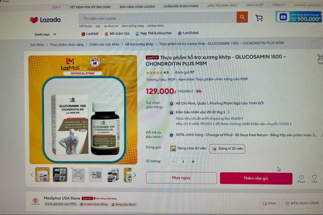 Cục An toàn thực phẩm yêu cầu Lazada, Shopee gỡ hàng loạt sản phẩm chức năng chưa được cấp phép ảnh 1