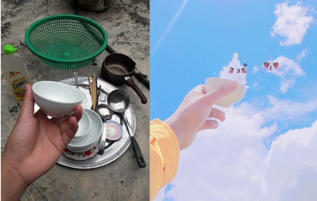 Bị mẹ bắt rửa bát, chàng trai cao hứng sáng tạo ngay bộ ảnh chén đũa xinh lung linh ảnh 2