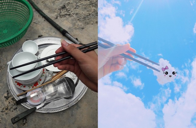 Bị mẹ bắt rửa bát, chàng trai cao hứng sáng tạo ngay bộ ảnh chén đũa xinh lung linh ảnh 3