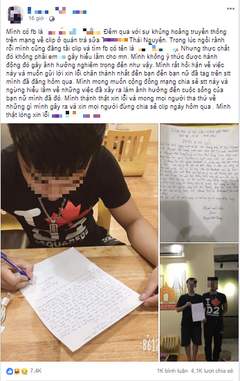 Nóng: 9X Thái Nguyên nhận mình là người đăng clip “nóng” trong quán trà sữa vì “nghiện Facebook, câu like” ảnh 2