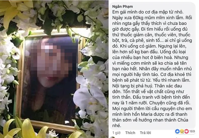 Mạng xã hội xôn xao: Cô gái 22 tuổi tử vong vì uống thuốc giảm cân nhiều năm? ảnh 1