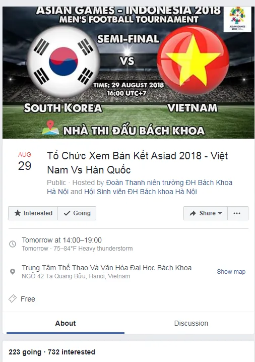 Những ngôi trường tâm lý nhất Việt Nam đã rục rịch tổ chức cho sinh viên xem bán kết ASIAD ảnh 1