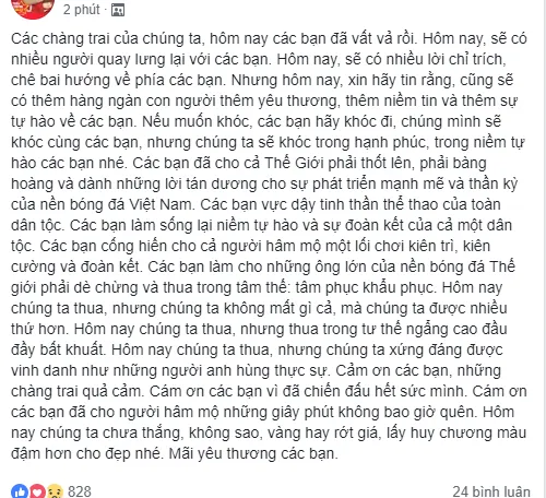 Mạng xã hội tràn ngập lời nhắn nhủ tới O.Việt Nam: "Chúng ta đã có một trận đấu tuyệt vời!" ảnh 4