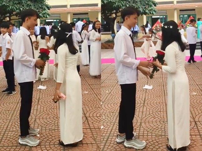 Góc yêu phải nói: Nam sinh lấy hết can đảm tỏ tình thành công "crush" trong ngày khai giảng ảnh 1