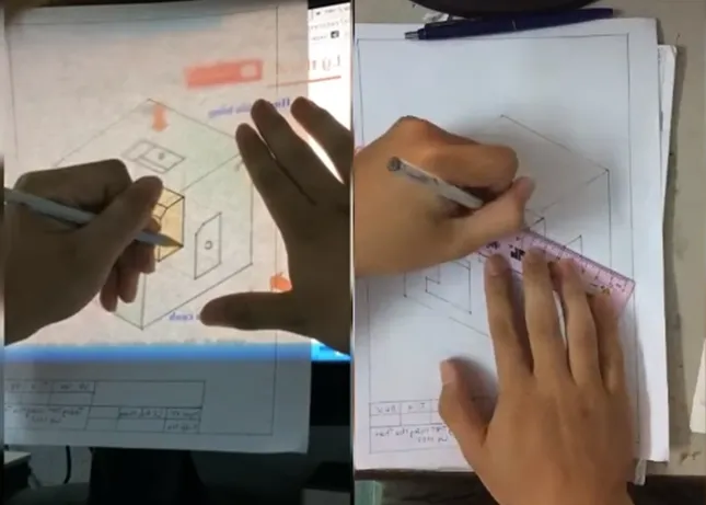 Đừng vội "bó tay" với bài tập vẽ môn Công nghệ, có thể bạn chưa biết cách này! ảnh 2