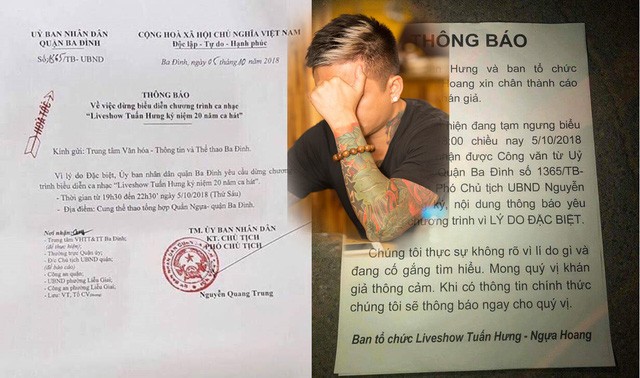 UBND Quận Ba Đình nêu “lý do đặc biệt” khiến liveshow của ca sĩ Tuấn Hưng đột ngột bị hoãn ảnh 1