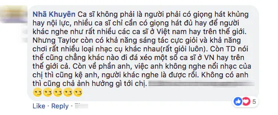 Fan nói gì khi ca sĩ Tùng Dương bảo: “Không thể nghe nổi nhạc của Taylor Swift”? ảnh 6