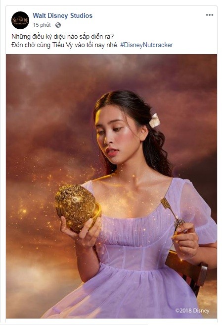 Hình ảnh Hoa hậu Tiểu Vy bất ngờ xuất hiện trên fanpage chính thức của hãng phim Disney ảnh 1