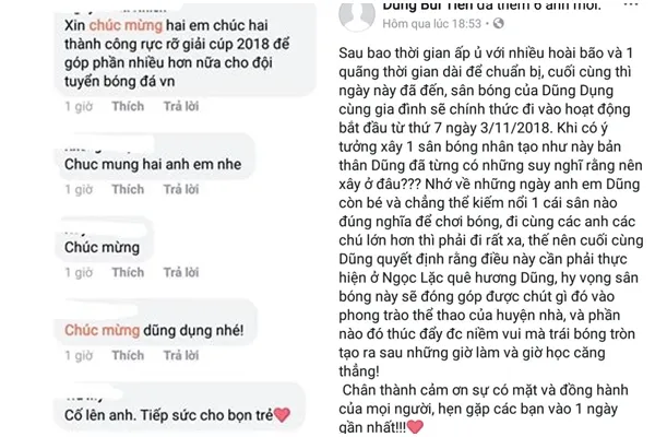 Hai anh em thủ môn Bùi Tiến Dũng cùng nhau xây sân bóng "xịn" tại quê nhà ảnh 3