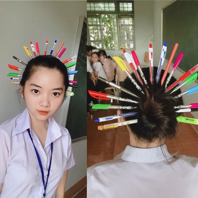 Sau trào lưu "Quý phi bút bi", teen nghĩ ra trào lưu mới "Cài tóc kẹp giấy" cực đáng yêu ảnh 9