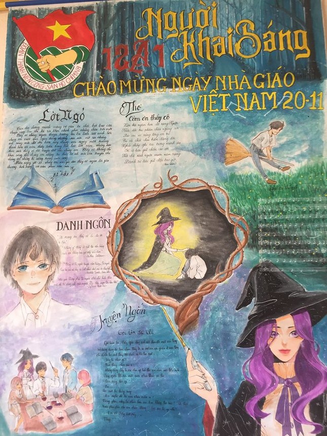 Teen Quảng Trị đưa truyện Harry Potter vào tạo hình cho báo tường ảnh 1