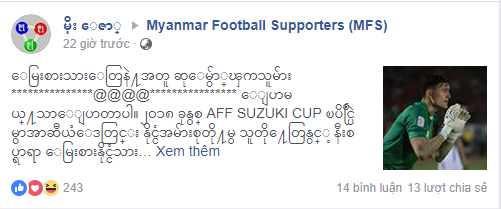 Cổ động viên Myanmar "lùng sục" thông tin về thủ thành Đặng Văn Lâm ảnh 1