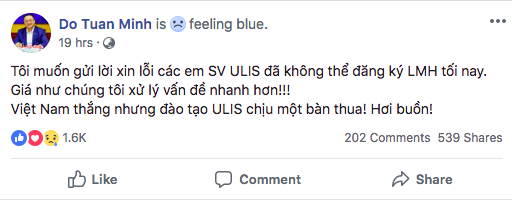 Thầy hiệu trưởng trấn an sinh viên khi web đăng ký tín chỉ bị "sập" bằng cách vô cùng đáng yêu ảnh 1