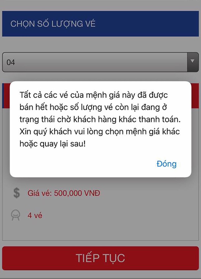Vé trận Việt Nam - Philippines bán online: 25.000 vé hết sạch sau 2 phút, trang không thể truy cập ảnh 2