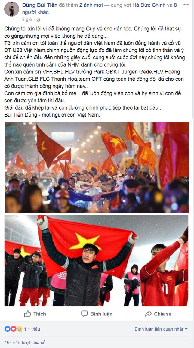 Đăng ảnh 4 tiếng nhận gần 200.000 likes, đến Đức Chinh cũng tưởng Facebook bị lỗi ảnh 3